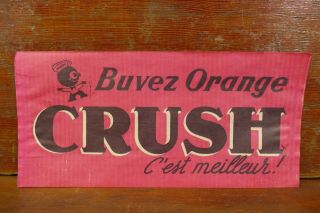 Rare Vintage 1940’s Nos Orange Crush Soda Pop Wax Paper Hat W/ Crushy