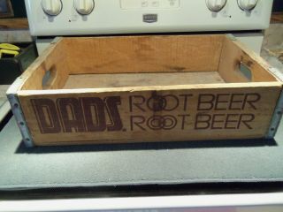 Vintage Wooden Soda Crate Dad’s Root Beer Columbus Ohio
