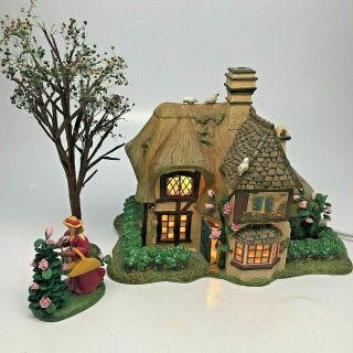 Dept 56 Sweetbriar Cottage 3 Piece Gift Set Dickens Christmas Village Ret 2003