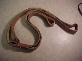 Vintage Bucheimer 244 Military Ww2 Or? Leather Rifle Sling - From Estate