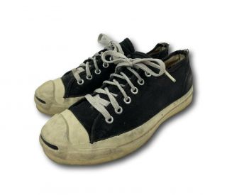 Vintage Converse Jack Purcell Black Canvas Sneakers Shoes Men 