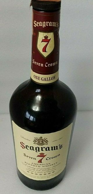 Seagrams Seven 7 Crown American Blended Whiskey 1 Gallon Bottle U.  S.  Airforce