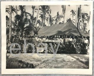 Ww2 Group Photo - 61st C.  B " Lone Indians " Holding A Captured Japanese Flag