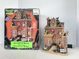 Lemax Spooky Town Broomstick Manor 15197 Lighted Halloween Village W/ Box