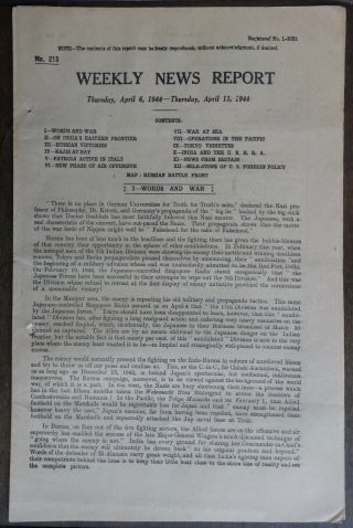 British India 6 Apr 1944 Anti German War Propaganda – Weekly News Report