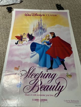 Vintage Disney Sleeping Beauty,  Pinocchio,  Peter Pan 27” X 41” 3 For 1