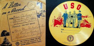 Uso Letter On A Record Wwii Ethel Carlson Naval Air Base To Rochester Ny