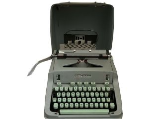 Vintage Hermes 3000 Typewriter - Seafoam Green