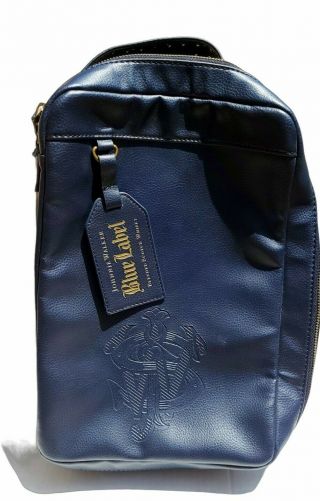 Johnnie Walker Bill Amberg Blue Label Scotch Whiskey Leather Travel Bag