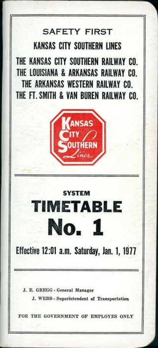 Rr Kansas City Southern - System - No 1 - January 1977