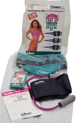 Vintage Denise Austin Aerobic Tone Up 1 - 2 - 3 System With Vhs Tape As Seen On Tv