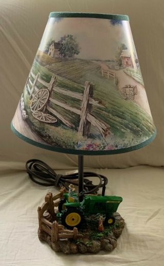 Vintage John Deere Tractor Base Table Lamp (light) W/ Shade – 1999,  Collectible
