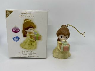 Hallmark,  Precious Moments & Disney’s Belle And Chip Ornament,  Beauty And Beast