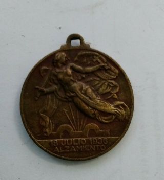 Spain Civil War Medal 1936 July 18thuprising Orginal Copper Tone