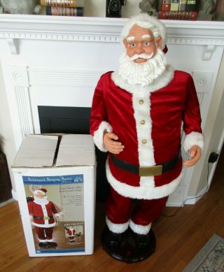 Gemmy Life Size Santa 5 Foot Animated Singing And Dancing Santa Claus W Box