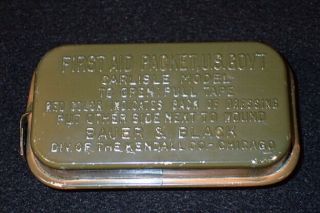 Ww2 Us Government First Aid Packet Carlisle Model Tin Bandage Vg