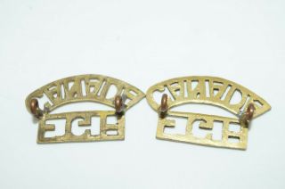 WW2 Canadian FGH Fort Garry Horse Brass Shoulder Titles Pair 2