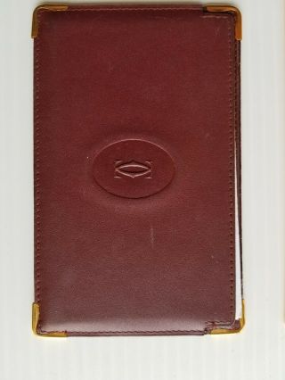 Cartier Burgundy Leather Notepad 2