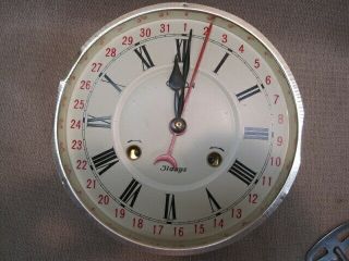 Vintage Otron 31 Day Chime/calendar Clock Brass Movement – Made In Korea