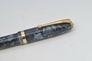Lovely Rare Vintage Conway Stewart No 84 Fountain Pen - Blue Marbled - 3