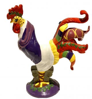 Vtg.  Westland Poultry In Motion Chef Rooster Utensil Holder By Sharon Neuhaus