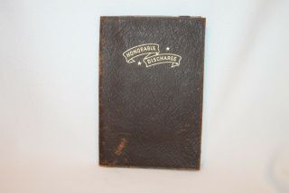 Ww2 Us Honorable Discharge Service Record Certificate Leather Folder Case Named