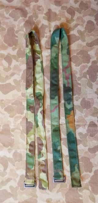 2 Usmc Camouflage Blanket Roll Straps Para Marine Raider Wwii Guadalcanal Tarawa