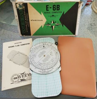 Ww2 Us Army Air Forces Aerial Dead Reckoning Computer E - 6b Box Case Instructions