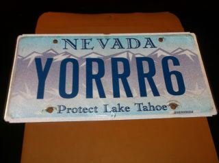 Vintage Nevada License Plate / Protect Lake Tahoe,  Yorrr6 - - 346