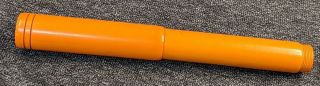 Handmade Fountain Pen - Orange Ebonite - Accepts Jowo 6 Nib (not)