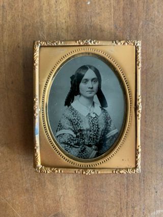 1860s Ambrotype ? Photo Young Woman Lynn Mass Hill 