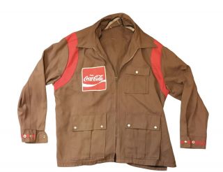 Vintage Coca Cola Delivery Truck Work Jacket Coat,  Size Xl (46m)