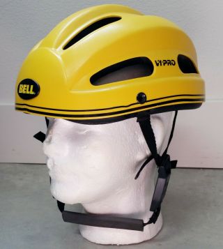 Vintage Cond Bell V1 Pro Bicycle Helmet Size M/l Yellow Road Bicycling