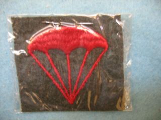 Wwii Usmc Parachute / Para Sleeve Patch Cellophane W/ Wosk Tag Nos