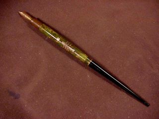 Wahl Gold Seal Personal Point Desk Pen,  Green & Gold,  3 Rings,  Lf,  Gft,  C1929
