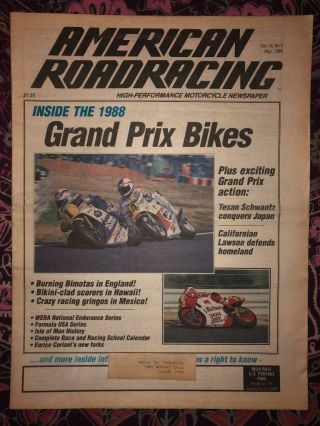 American Roadracing Motorcycle Newspaper May 1988 Motocross Grand Prix Bimotas