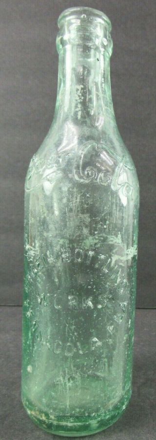 Vintage Straight Sided Script Coca - Cola Coke Bottle Hygeia Bottling