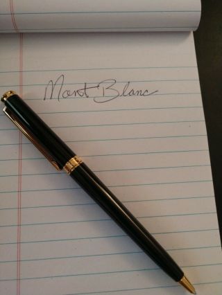 MONT BLANC NOBLESSE OBLIGE Black & Gold Ballpoint Pen w/ Box 2