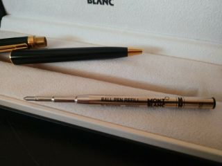 MONT BLANC NOBLESSE OBLIGE Black & Gold Ballpoint Pen w/ Box 3