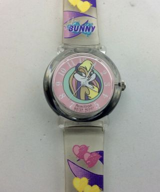 Collectible Vintage 1996 Space Jam Lola Bunny Armitron Acrylic Case Wrist Watch