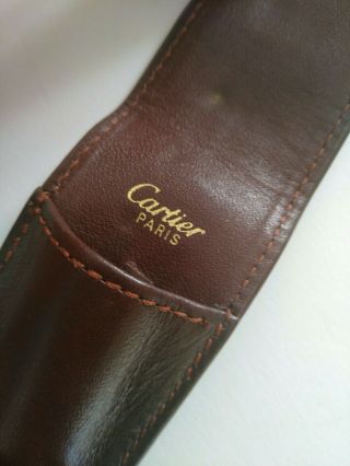 Cartier Classic Burgundy Best Quality Leather Pen Pouch