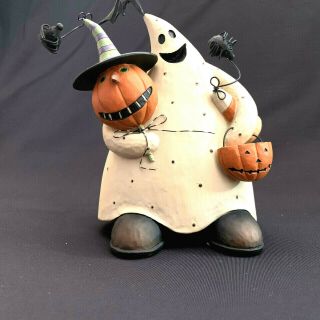 Williraye Studio Boo - Gie Man Ghost With Pumpkin Halloween Figurine 2011 6174