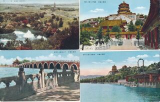 Prc China 7 Vintage Postcards Beijing Peking Summer & Winter Palaces