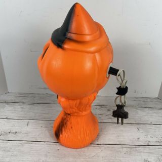 Vintage 1969 Empire Jack O Lantern Pumpkin Haystack Lighted Blow Mold 3