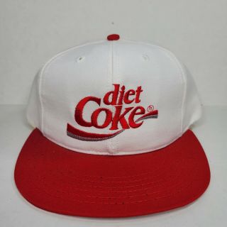 Vintage Coca Cola Snapback Hat Diet Coke Baseball Cap Louisville Mfg White Nwt