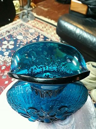 Stevia & Co.  Vintage Aquamarine Glass Dual Spout Water Jug/vase Italy Rare