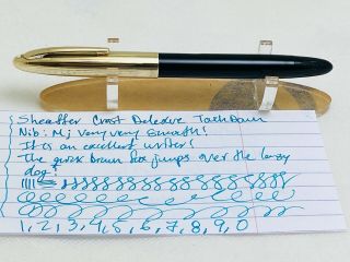 Sheaffer Crest Deluxe Touchdown Fountain Pen,  14k M Nib,  Restored