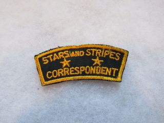 Wwii Us Army Stars And Stripes Correspondent Arc Patch Ltc Item