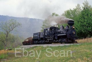 Cass Scenic Railroad Shay No.  11 @ Hairpin Curve Cass,  Wv 35mm Slide