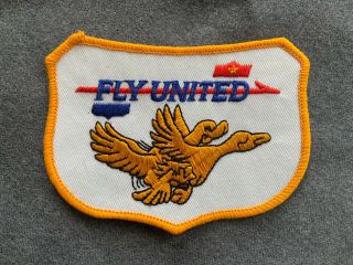Vintage Novelty Patch Fly United Blue Humor
